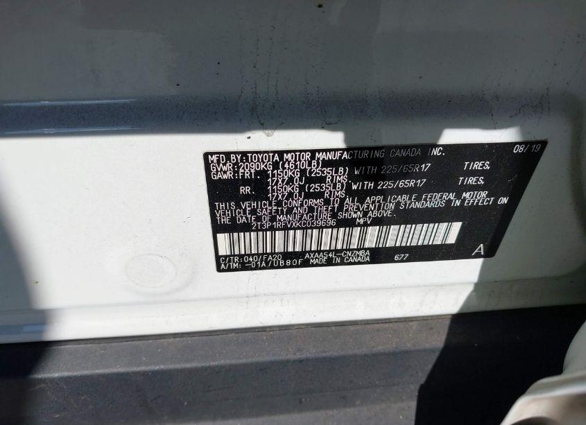 Photo 9 of 2019 Toyota Rav4 XLE (VIN 2T3P1RFVXKC039696)