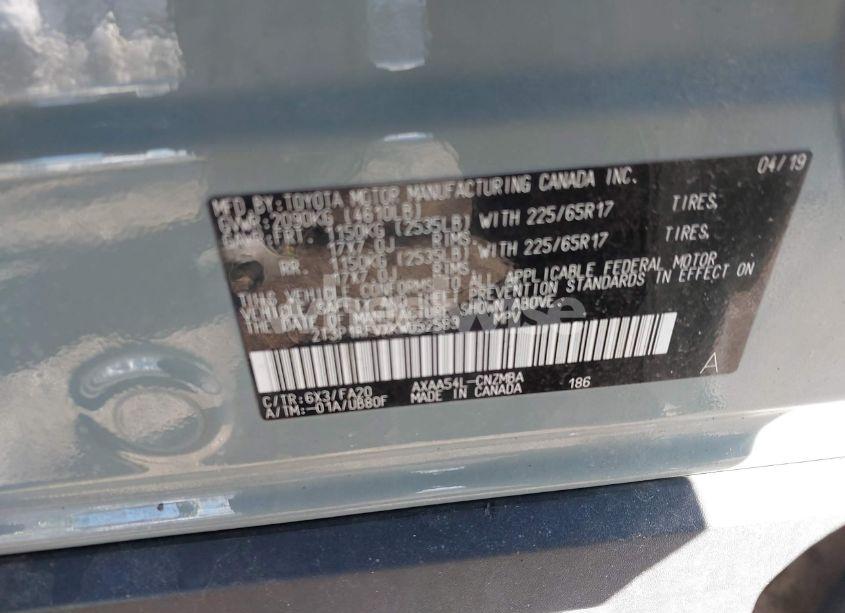 Photo 9 of 2019 Toyota Rav4 XLE (VIN 2T3P1RFVXKW052589)