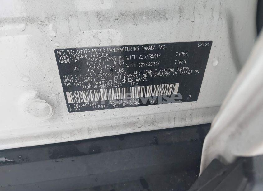 Photo 9 of 2021 Toyota Rav4 XLE (VIN 2T3P1RFVXMC230229)