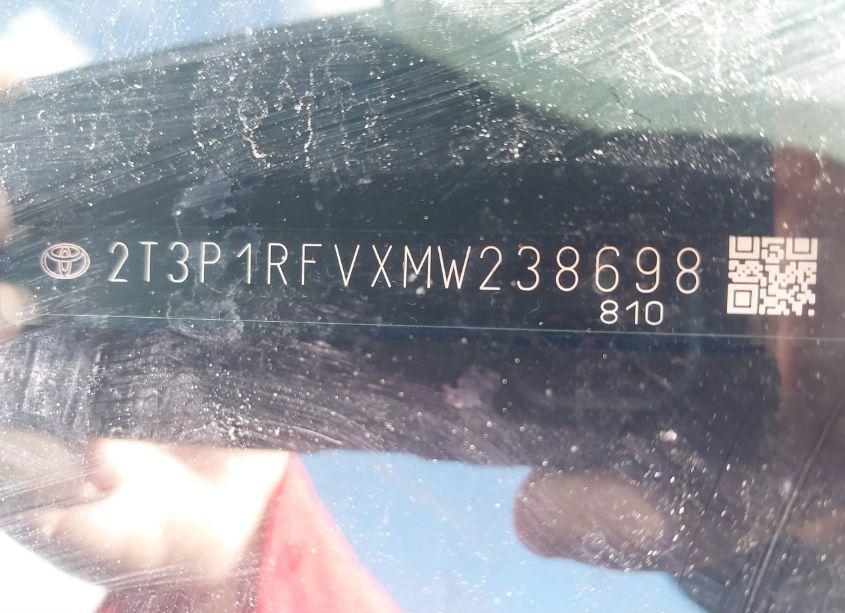 Photo 9 of 2021 Toyota Rav4 XLE (VIN 2T3P1RFVXMW238698)