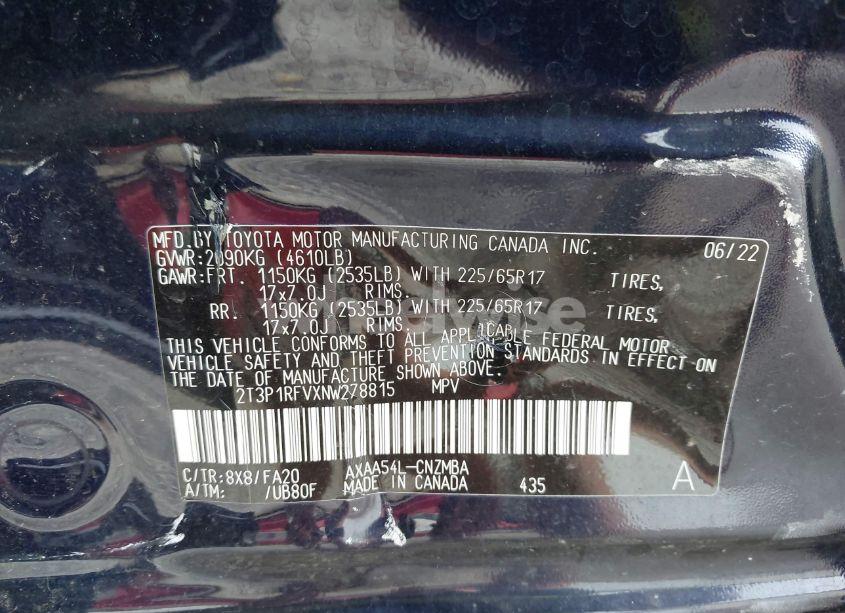 Photo 9 of 2022 Toyota Rav4 XLE (VIN 2T3P1RFVXNW278815)