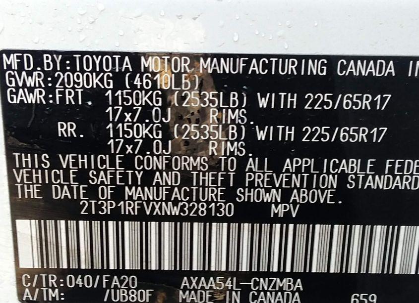 Photo 9 of 2022 Toyota Rav4 XLE (VIN 2T3P1RFVXNW328130)