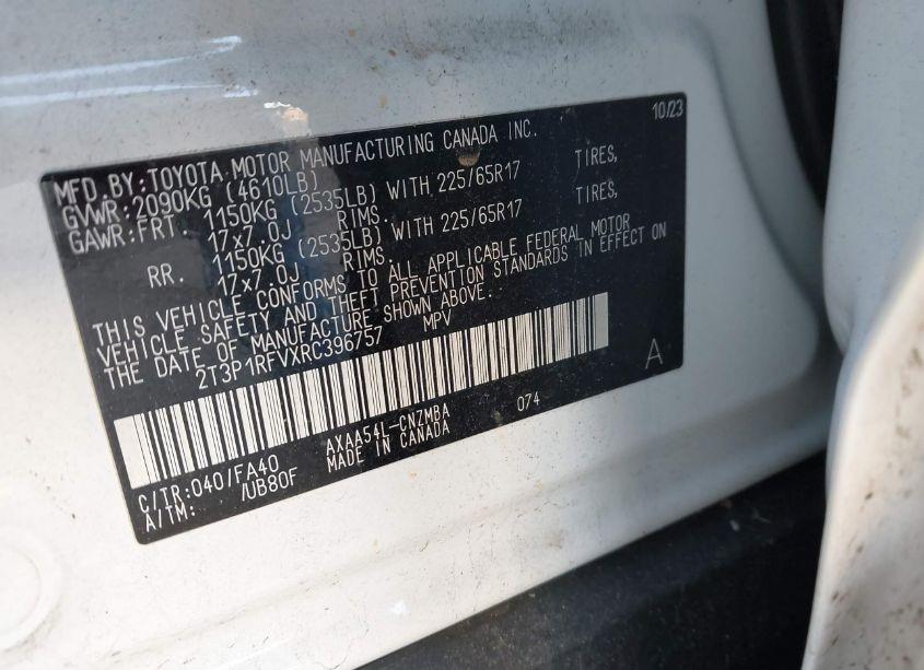 Photo 9 of 2024 Toyota Rav4 XLE (VIN 2T3P1RFVXRC396757)