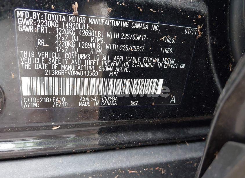 Photo 9 of 2021 Toyota Rav4 HYBRID XLE (VIN 2T3R6RFV0MW013569)