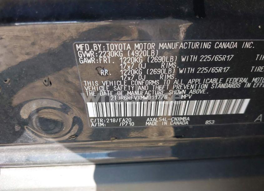 Photo 9 of 2021 Toyota Rav4 HYBRID XLE (VIN 2T3R6RFVXMW011778)