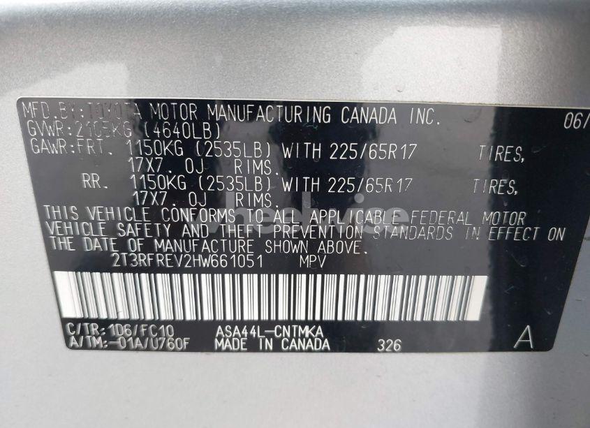 Photo 9 of 2017 Toyota Rav4 XLE (VIN 2T3RFREV2HW661051)