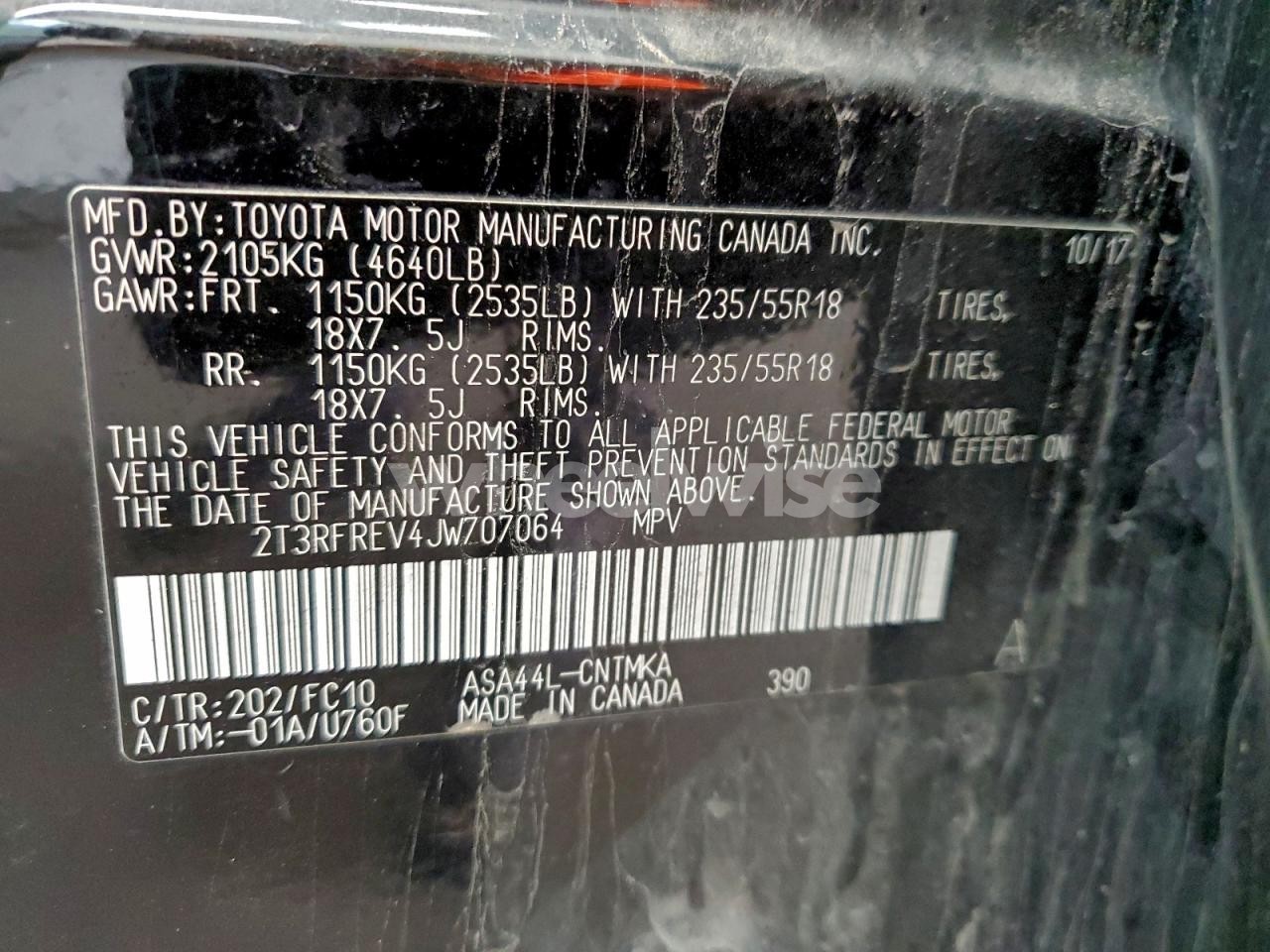 Photo 13 of 2018 TOYOTA RAV4 ADVENTURE (VIN 2T3RFREV4JW707064)