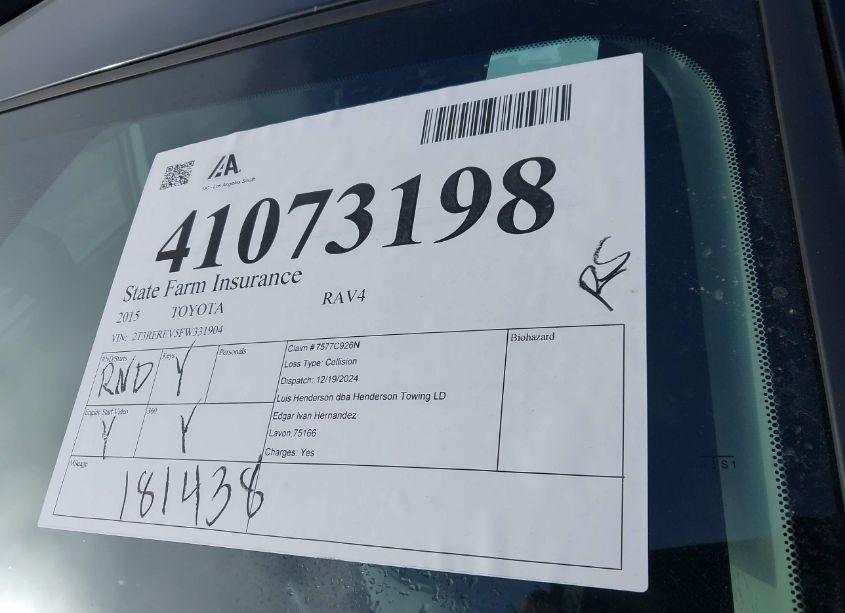 Photo 18 of 2015 Toyota Rav4 XLE (VIN 2T3RFREV5FW331904)