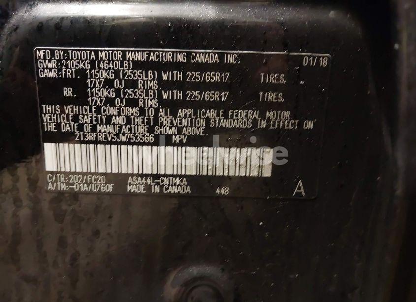 Photo 9 of 2018 Toyota Rav4 ADVENTURE/XLE (VIN 2T3RFREV5JW753566)