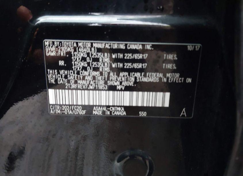 Photo 9 of 2018 Toyota Rav4 ADVENTURE/XLE (VIN 2T3RFREV7JW711853)