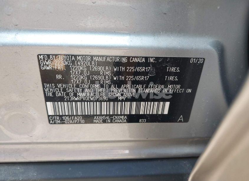 Photo 9 of 2020 Toyota Rav4 HYBRID XLE (VIN 2T3RWRFV0LW073690)