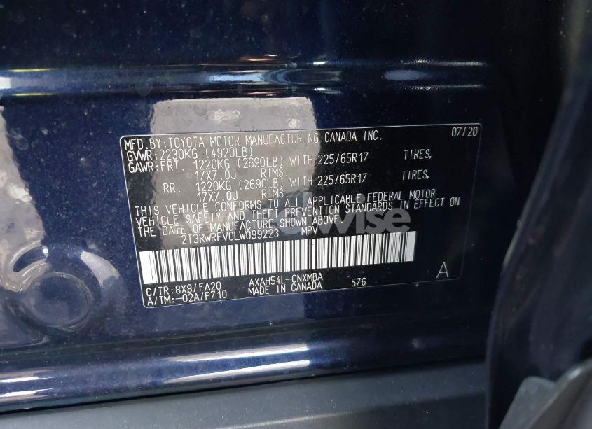 Photo 9 of 2020 Toyota Rav4 HYBRID XLE (VIN 2T3RWRFV0LW099223)