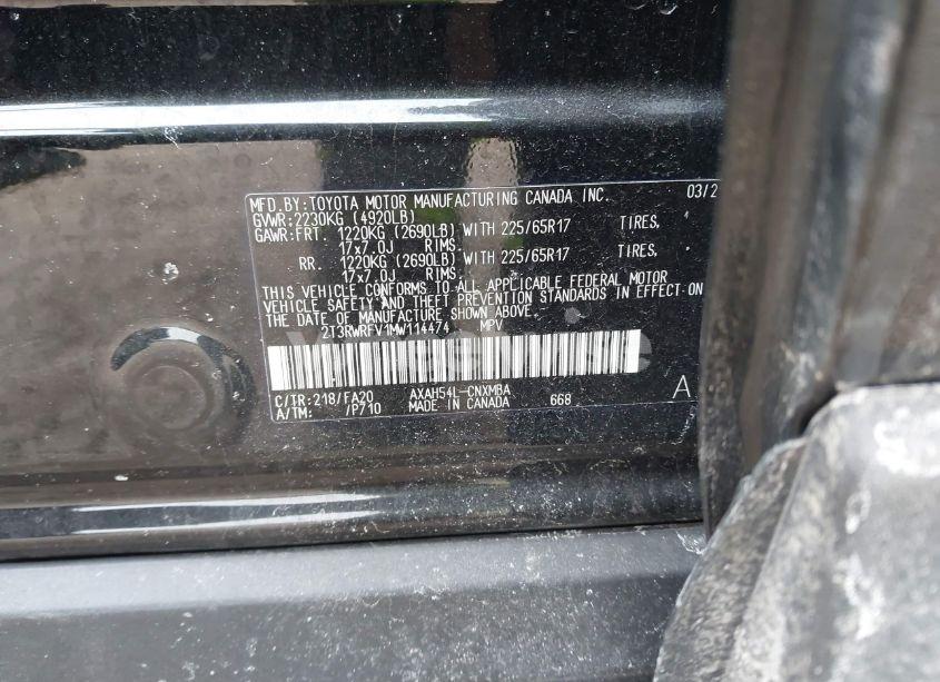 Photo 9 of 2021 Toyota Rav4 HYBRID XLE (VIN 2T3RWRFV1MW114474)