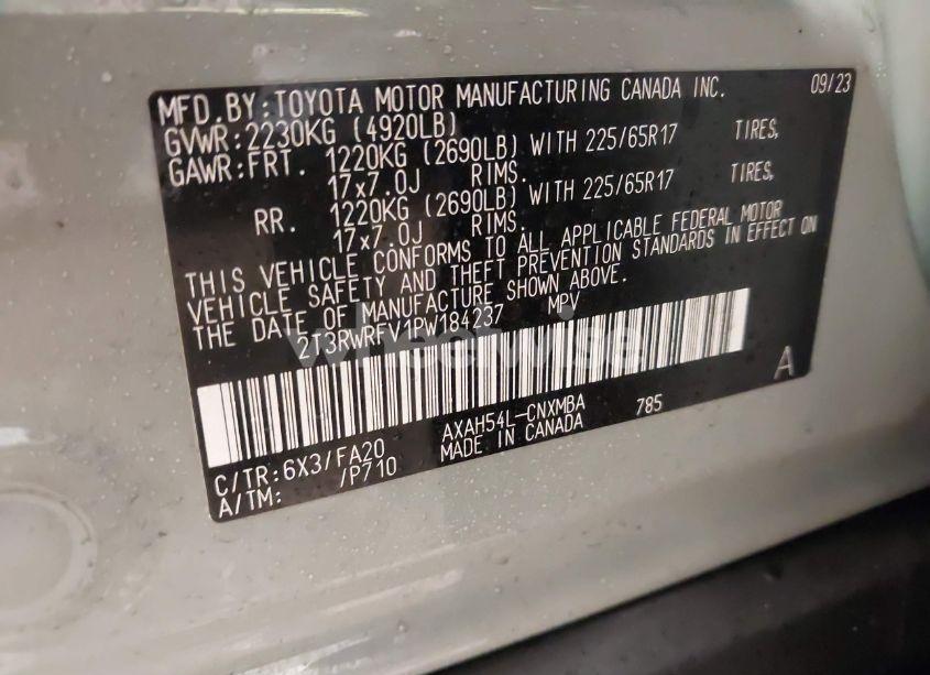 Photo 9 of 2023 Toyota Rav4 HYBRID XLE (VIN 2T3RWRFV1PW184237)