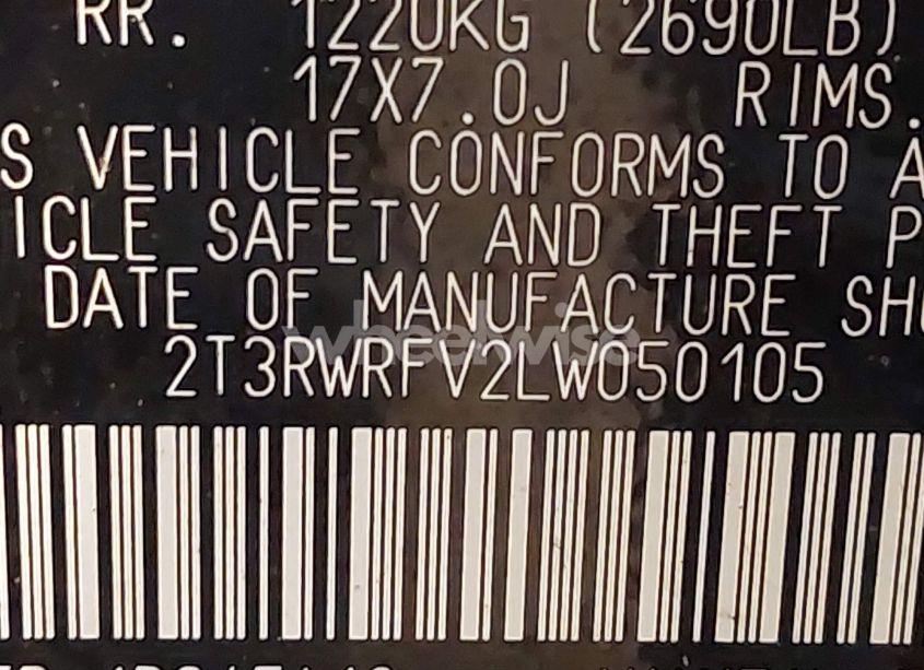 Photo 8 of 2020 Toyota Rav4 HYBRID XLE (VIN 2T3RWRFV2LW050105)