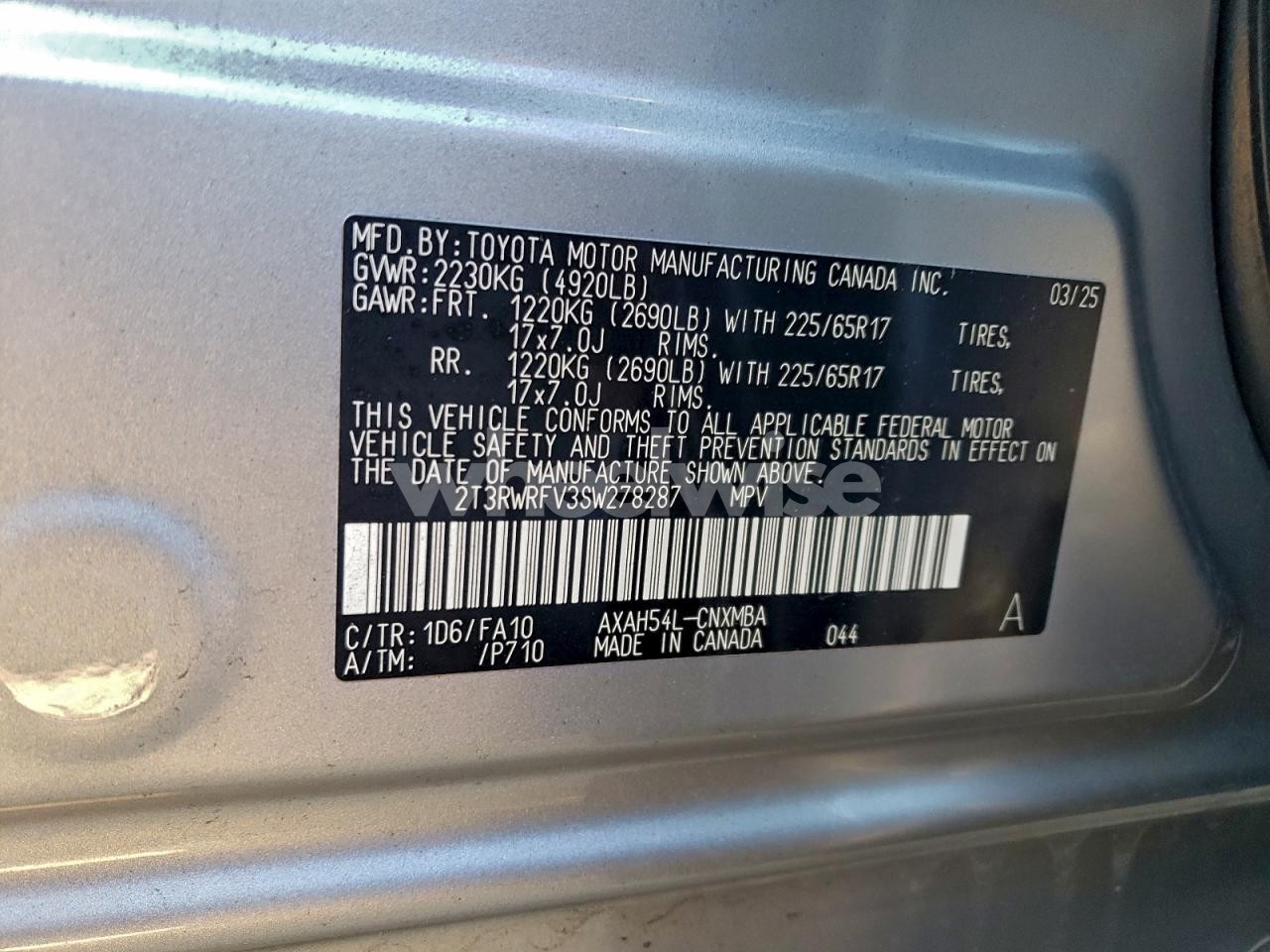 Photo 14 of 2025 TOYOTA RAV4 XLE (VIN 2T3RWRFV3SW278287)
