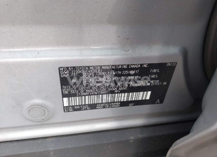 Photo 9 of 2023 Toyota Rav4 HYBRID XLE (VIN 2T3RWRFV4PW178867)