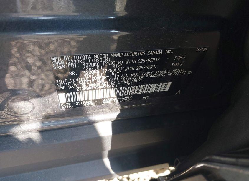 Photo 9 of 2024 Toyota Rav4 HYBRID XLE (VIN 2T3RWRFV5RW219378)