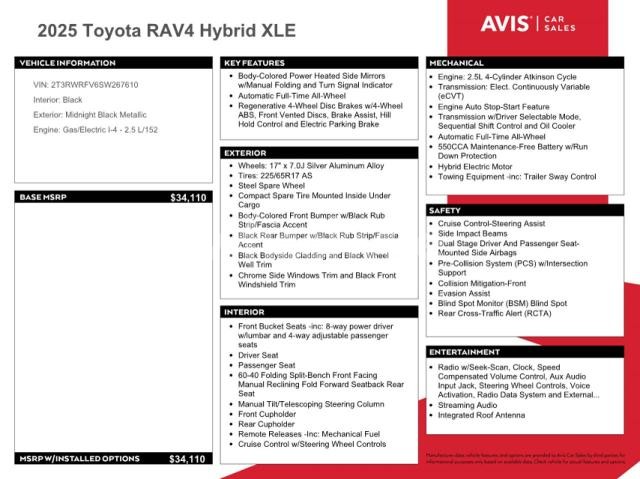 Photo 4 of 2025 TOYOTA RAV4 XLE (VIN 2T3RWRFV6SW267610)