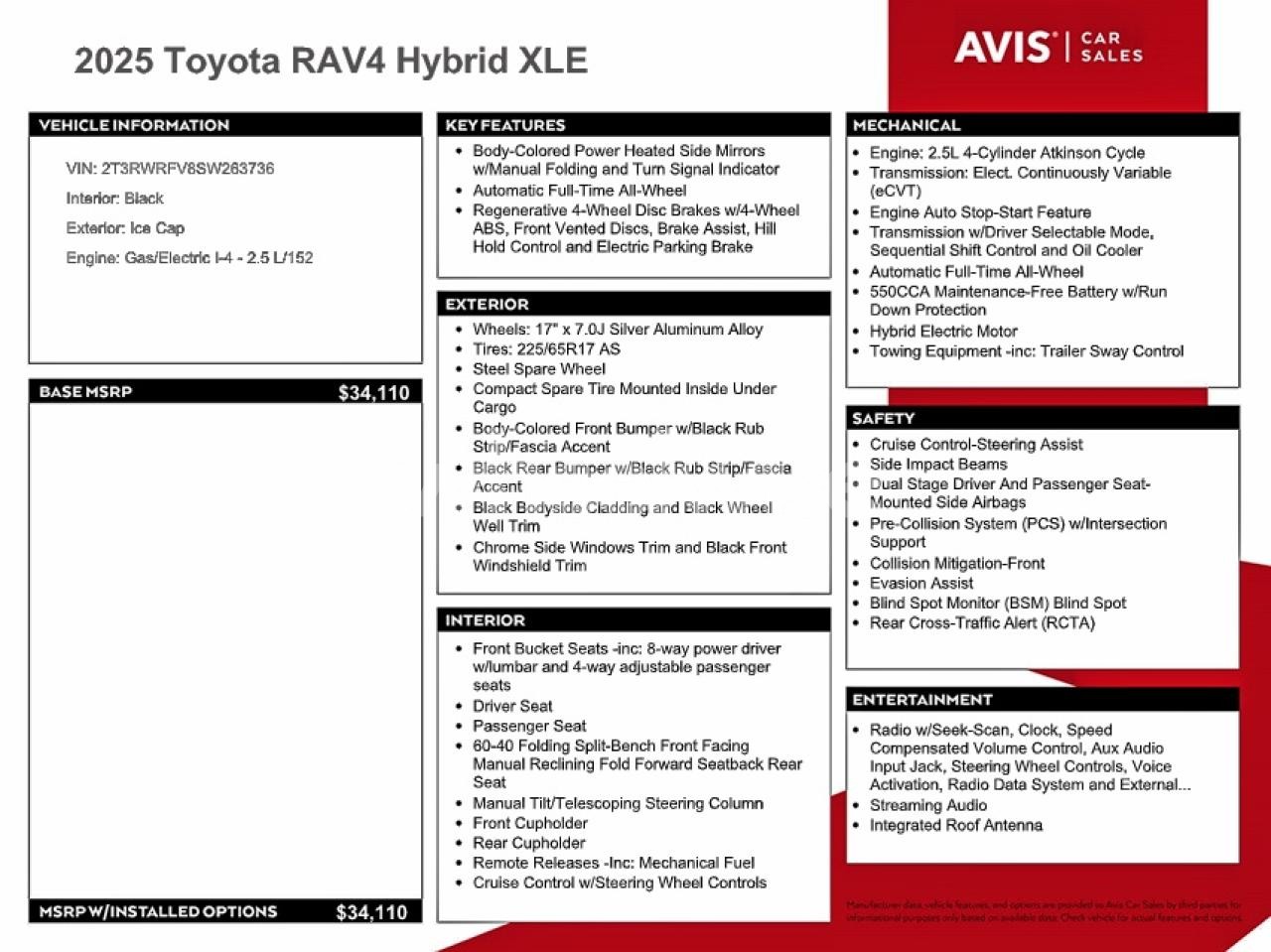 Photo 13 of 2025 TOYOTA RAV4 XLE (VIN 2T3RWRFV8SW263736)