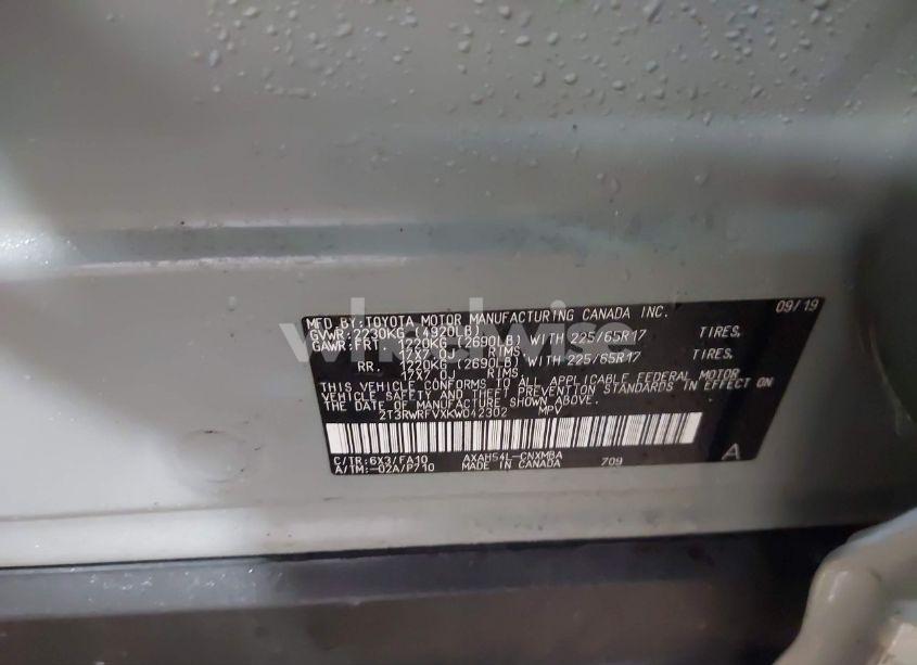 Photo 9 of 2019 Toyota Rav4 HYBRID XLE (VIN 2T3RWRFVXKW042302)