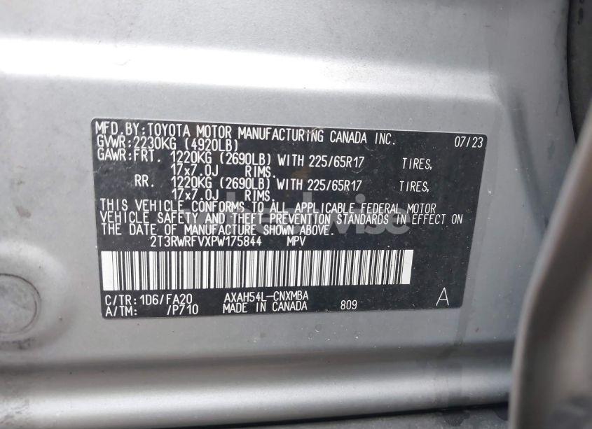 Photo 9 of 2023 Toyota Rav4 HYBRID XLE (VIN 2T3RWRFVXPW175844)