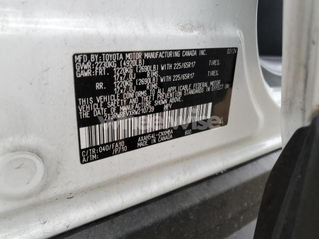 Photo 10 of 2024 TOYOTA RAV4 XLE (VIN 2T3RWRFVXRW******)