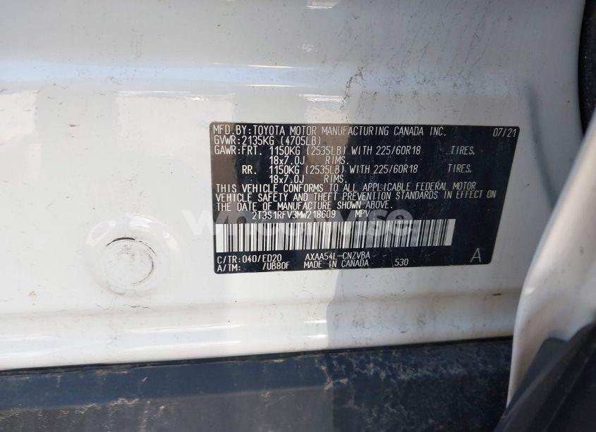 Photo 9 of 2021 Toyota Rav4 TRD OFF-ROAD (VIN 2T3S1RFV3MW218609)