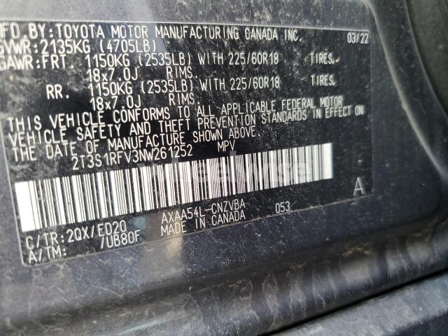 Photo 4 of 2022 TOYOTA RAV4 TRD OFF ROAD (VIN 2T3S1RFV3NW261252)
