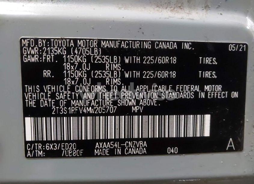 Photo 9 of 2021 Toyota Rav4 TRD OFF-ROAD (VIN 2T3S1RFV4MW205707)