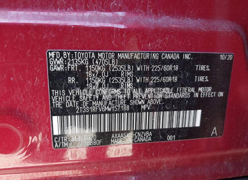 Photo 9 of 2021 Toyota Rav4 TRD OFF-ROAD (VIN 2T3S1RFV6MW157188)