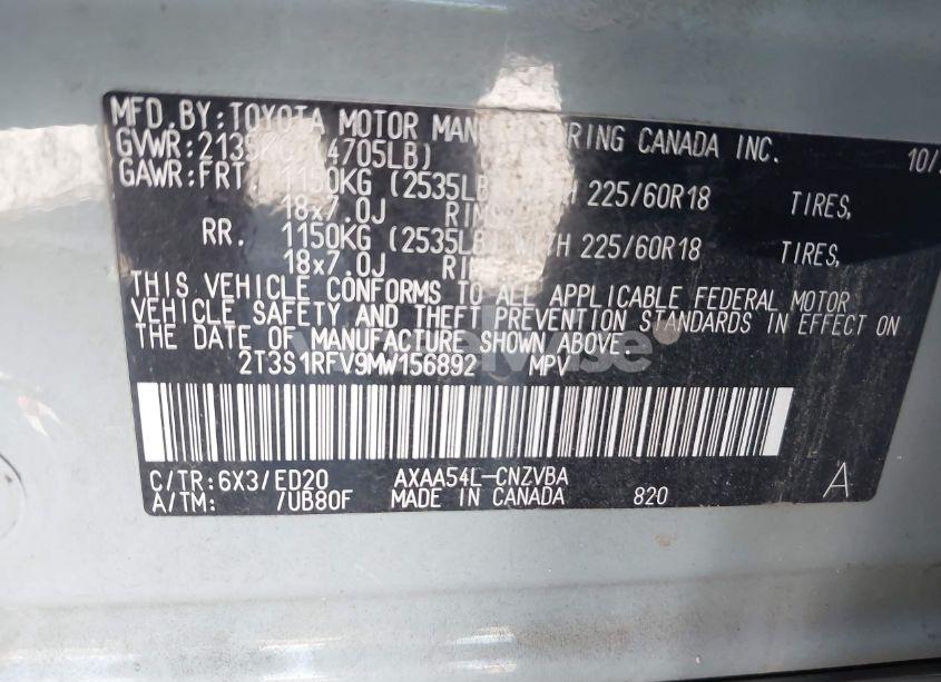 Photo 9 of 2021 Toyota Rav4 TRD OFF-ROAD (VIN 2T3S1RFV9MW156892)