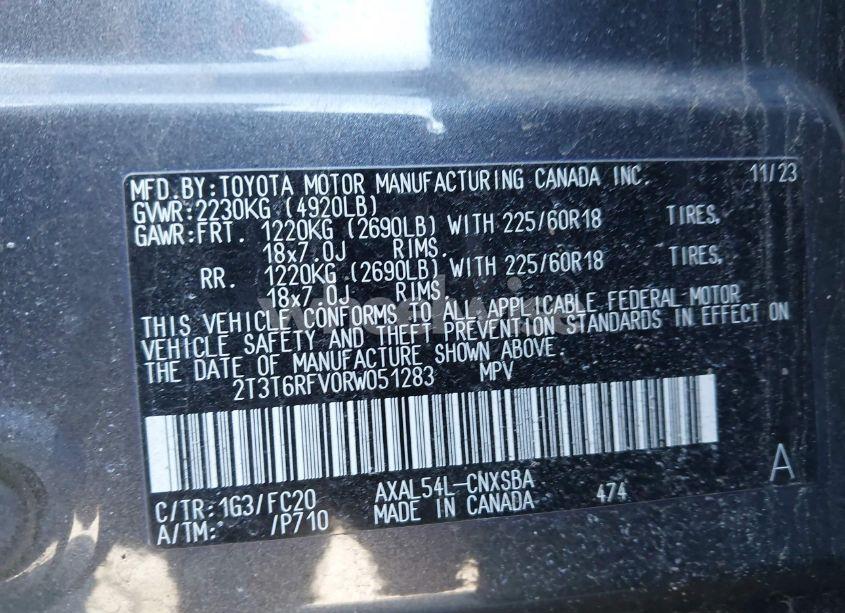Photo 9 of 2024 Toyota Rav4 HYBRID SE (VIN 2T3T6RFV0RW051283)