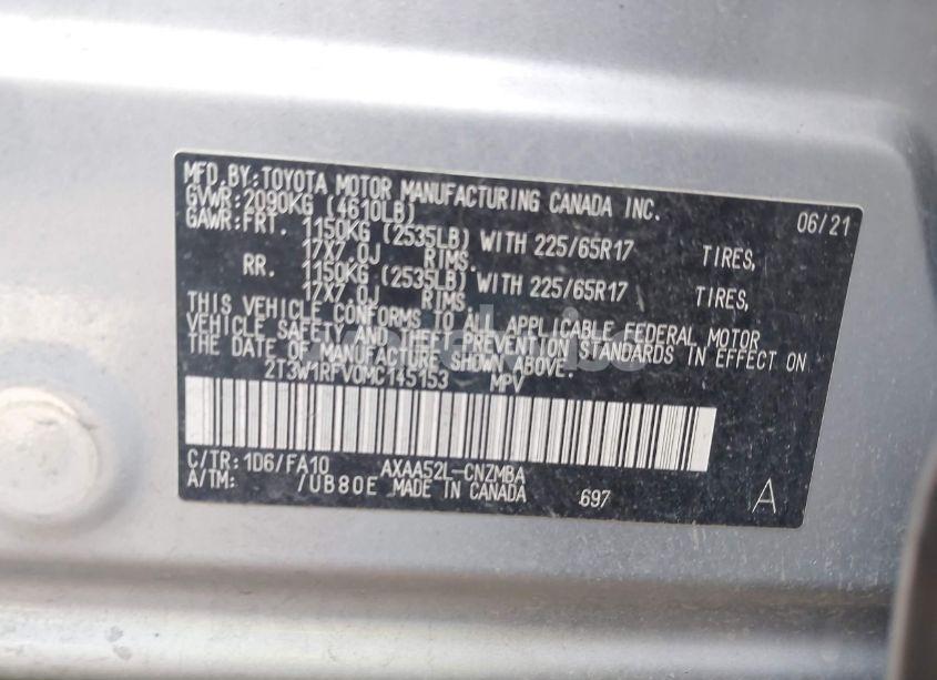 Photo 9 of 2021 Toyota Rav4 XLE (VIN 2T3W1RFV0MC145153)