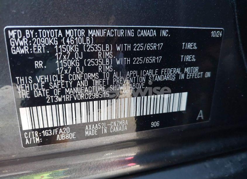 Photo 9 of 2024 Toyota Rav4 XLE (VIN 2T3W1RFV0RC299515)