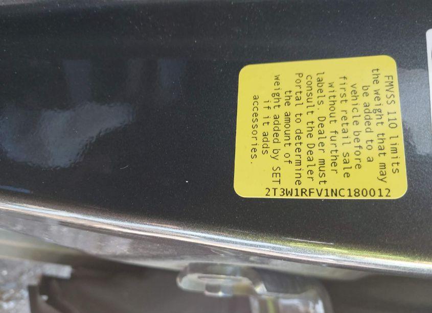 Photo 9 of 2022 Toyota Rav4 XLE (VIN 2T3W1RFV1NC180012)