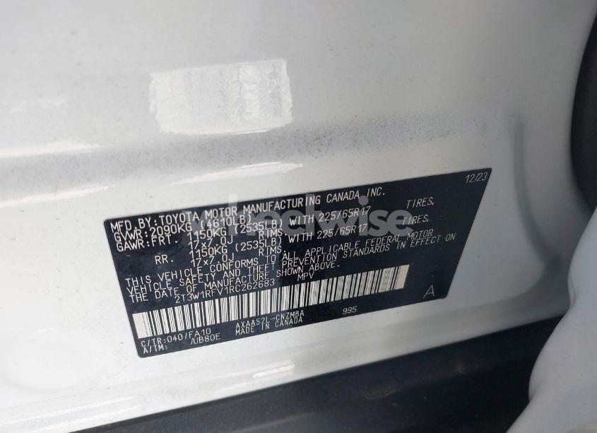 Photo 9 of 2024 Toyota Rav4 XLE (VIN 2T3W1RFV1RC262683)