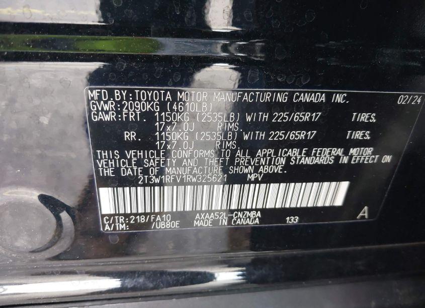 Photo 9 of 2024 Toyota Rav4 XLE (VIN 2T3W1RFV1RW325621)