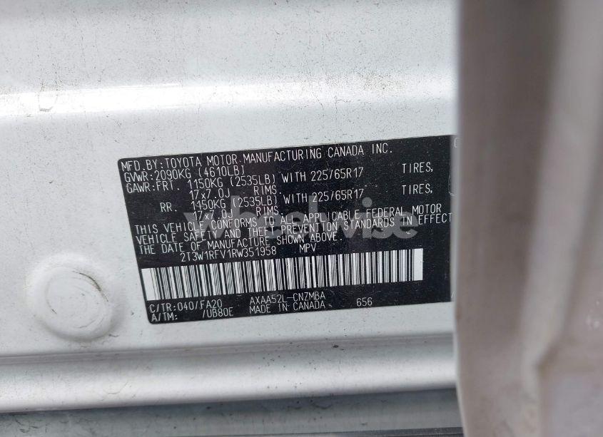 Photo 9 of 2024 Toyota Rav4 XLE (VIN 2T3W1RFV1RW351958)