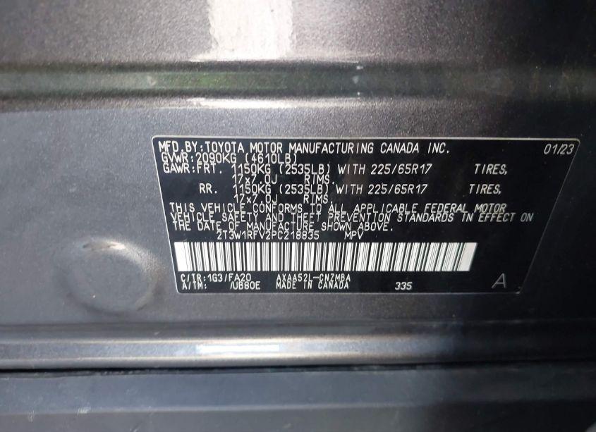 Photo 9 of 2023 Toyota Rav4 XLE (VIN 2T3W1RFV2PC218835)