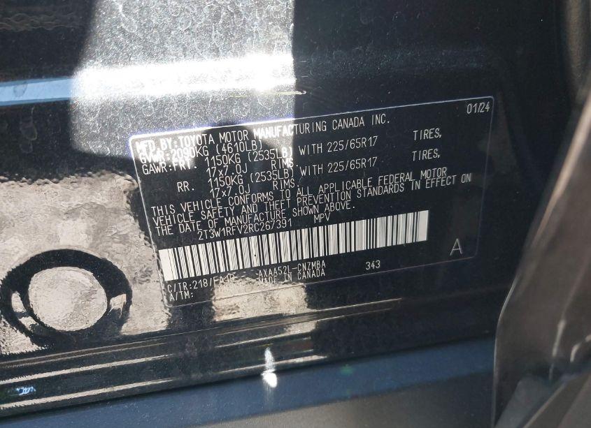 Photo 9 of 2024 Toyota Rav4 XLE (VIN 2T3W1RFV2RC267391)