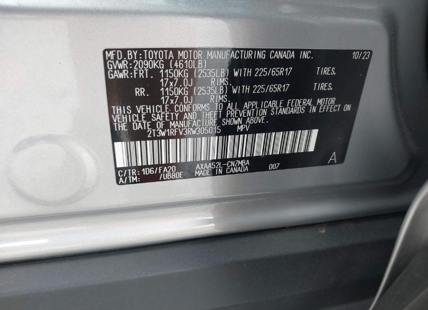 Photo 9 of 2024 Toyota Rav4 XLE (VIN 2T3W1RFV3RW305015)