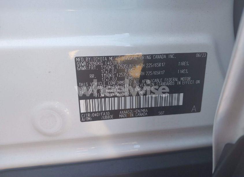 Photo 9 of 2023 Toyota Rav4 XLE (VIN 2T3W1RFV4PW279893)