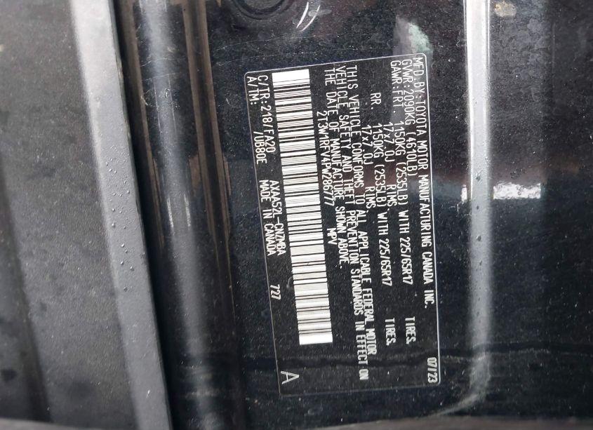 Photo 9 of 2023 Toyota Rav4 XLE (VIN 2T3W1RFV4PW286777)