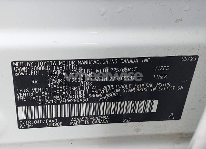 Photo 9 of 2023 Toyota Rav4 XLE (VIN 2T3W1RFV4PW299450)