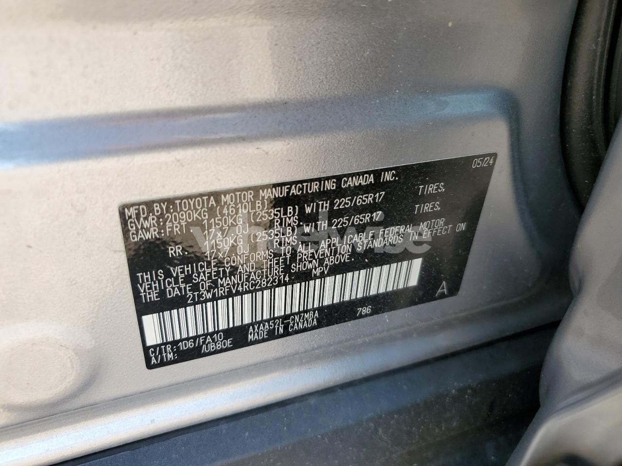 Photo 14 of 2024 TOYOTA RAV4 XLE (VIN 2T3W1RFV4RC282314)