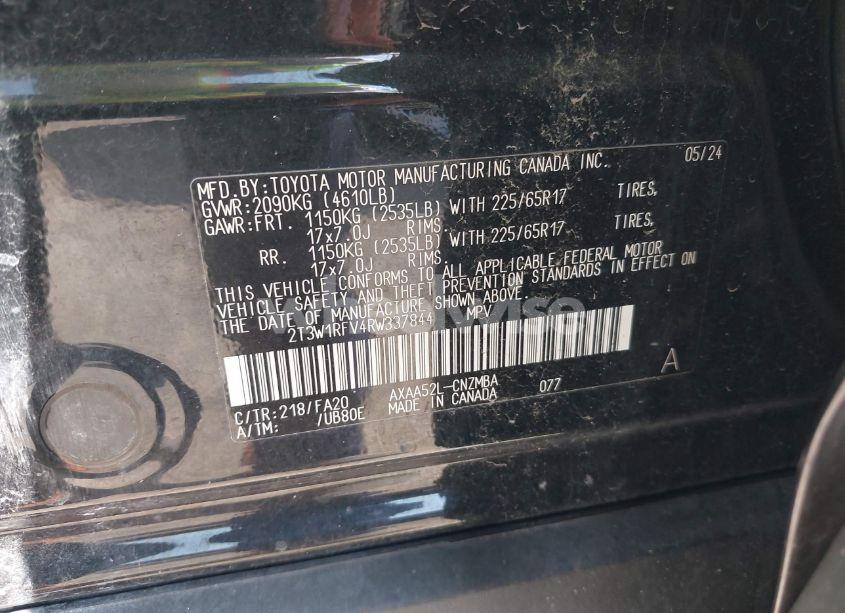 Photo 9 of 2024 Toyota Rav4 XLE (VIN 2T3W1RFV4RW337844)