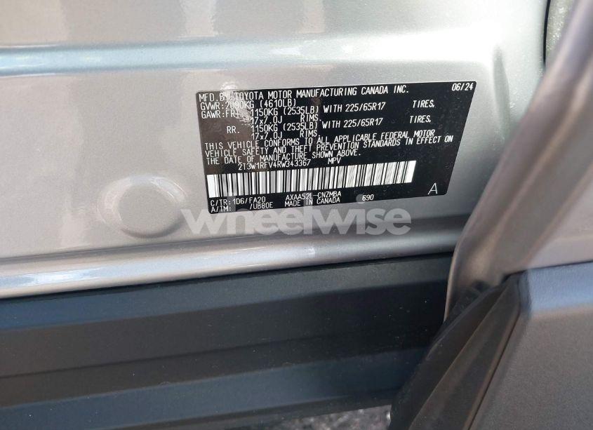 Photo 9 of 2024 Toyota Rav4 XLE (VIN 2T3W1RFV4RW343367)