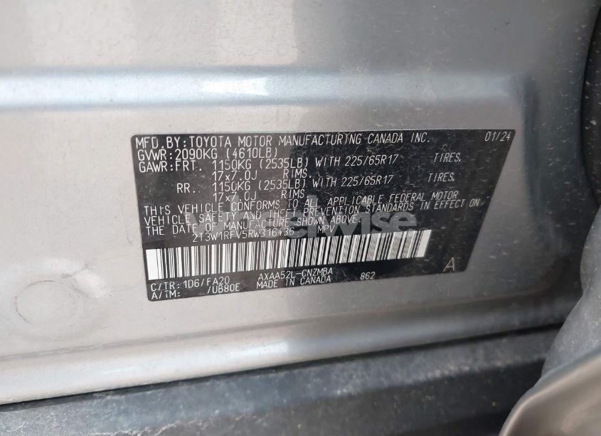 Photo 9 of 2024 Toyota Rav4 XLE (VIN 2T3W1RFV5RW316436)