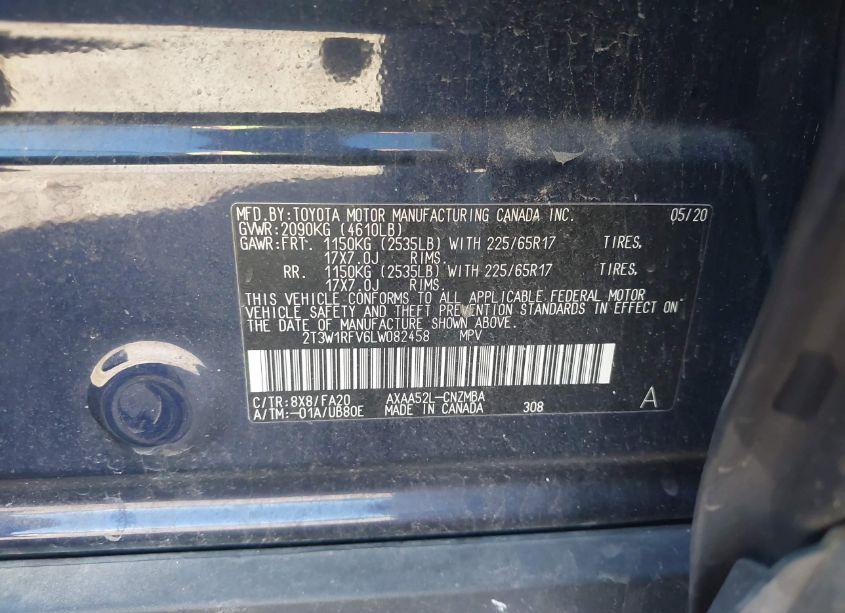 Photo 9 of 2020 Toyota Rav4 XLE (VIN 2T3W1RFV6LW082458)